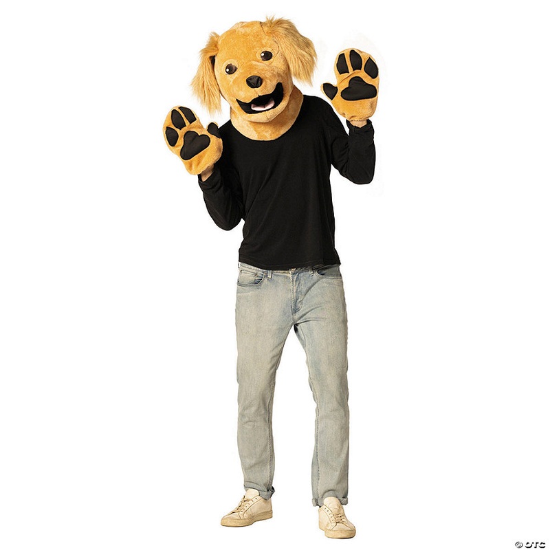 Adults Brown Dog Mask & Paws Costume Kit – One Size