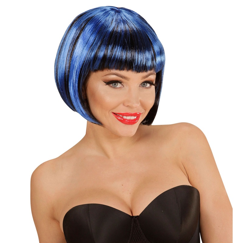 Blue women’s bob wig