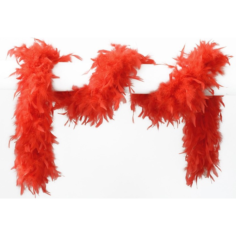 Elegant red feather boa 180cm