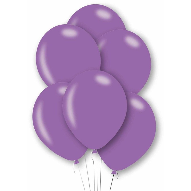 10 purple metallic latex balloons 27.5cm