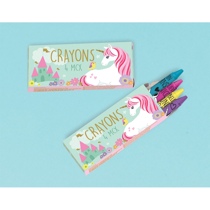 12 wax crayons dreamy unicorn