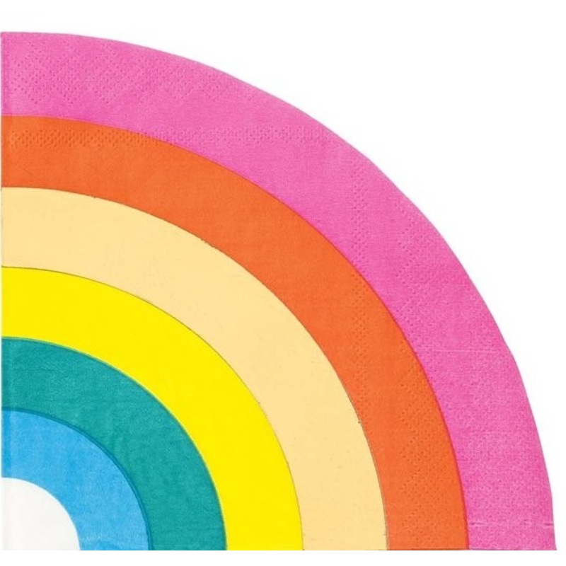 16 Rainbow Splash Napkins 29cm