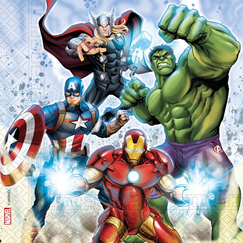 20 Avengers Infinity Power napkins 33cm