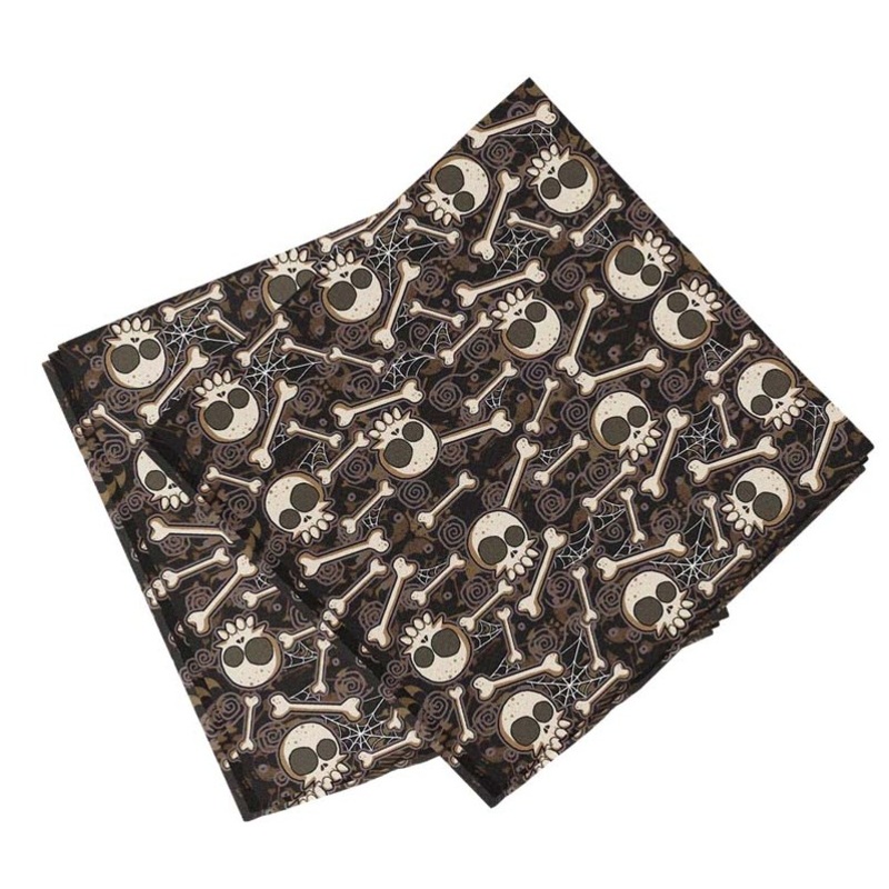 20 Skeleton Festival napkins 33cm