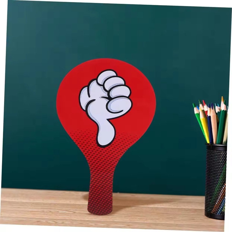 2PCS Thumb Paddles Portable PVC Classroom Judging Board for Voting Handheld Teacher Voting Board Classroom Advertising