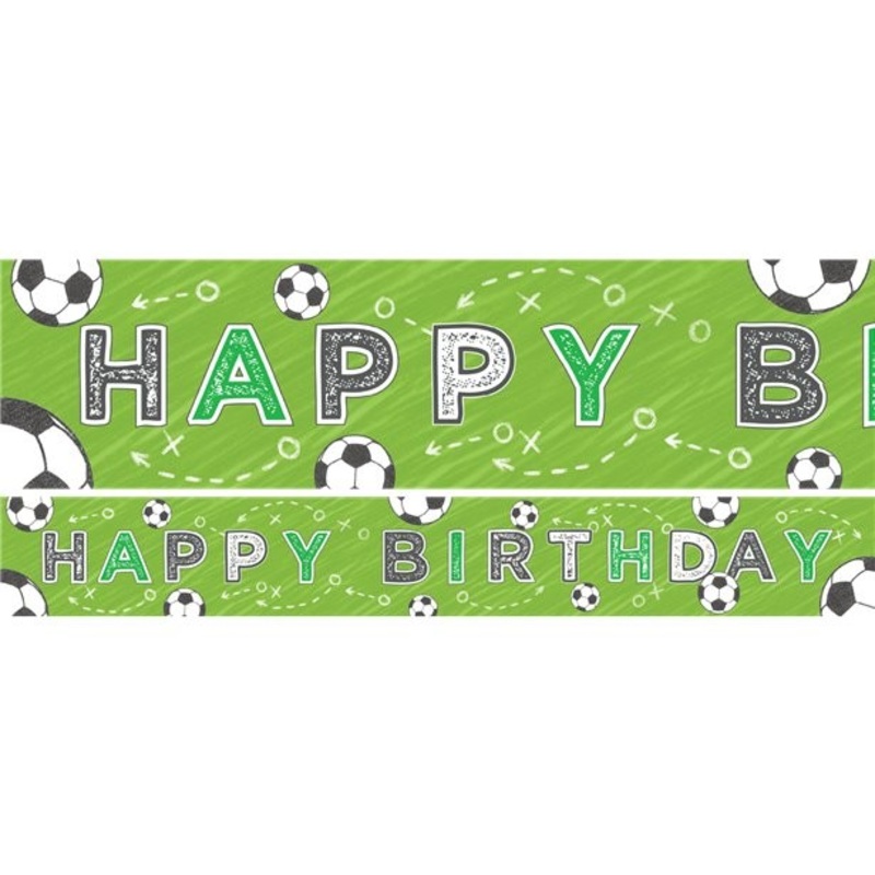 3 football birthday banners 1m