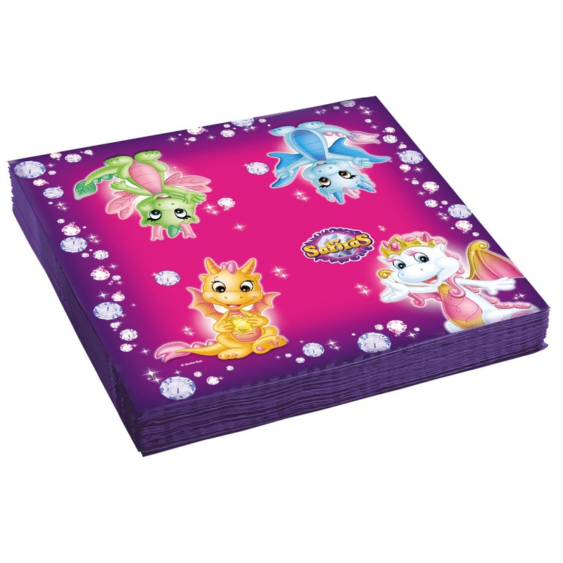20 Safiras element dragon napkins