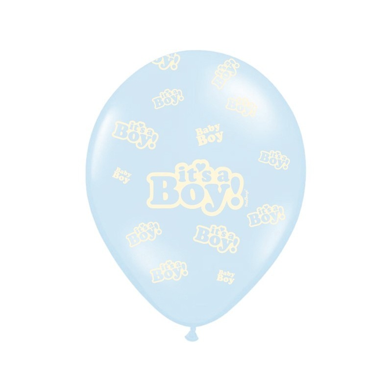 50 Its A Boy balloons light blue 30cm