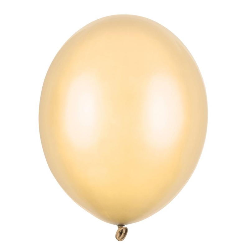 100 Partystar metallic balloons apricot 12cm
