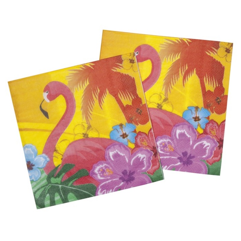 12 Flamingo Hawaii Feeling napkins