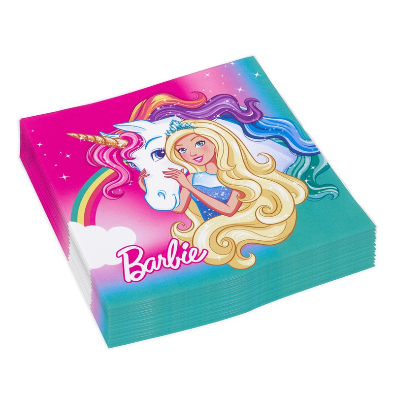20 Barbie Dreamtopia Napkins 33cm x 33cm