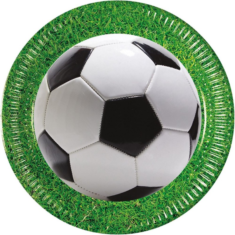 8 football king paper plates 23cm