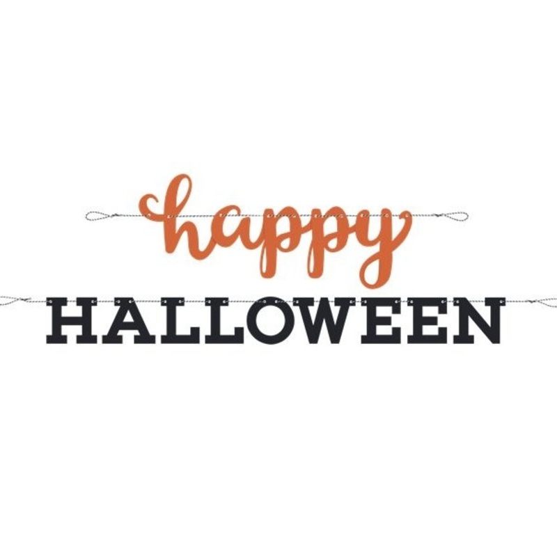 Happy Halloween lettering garlands