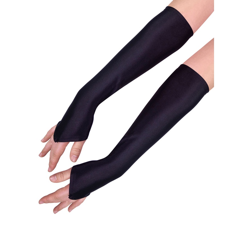 Isabella black fingerless gloves