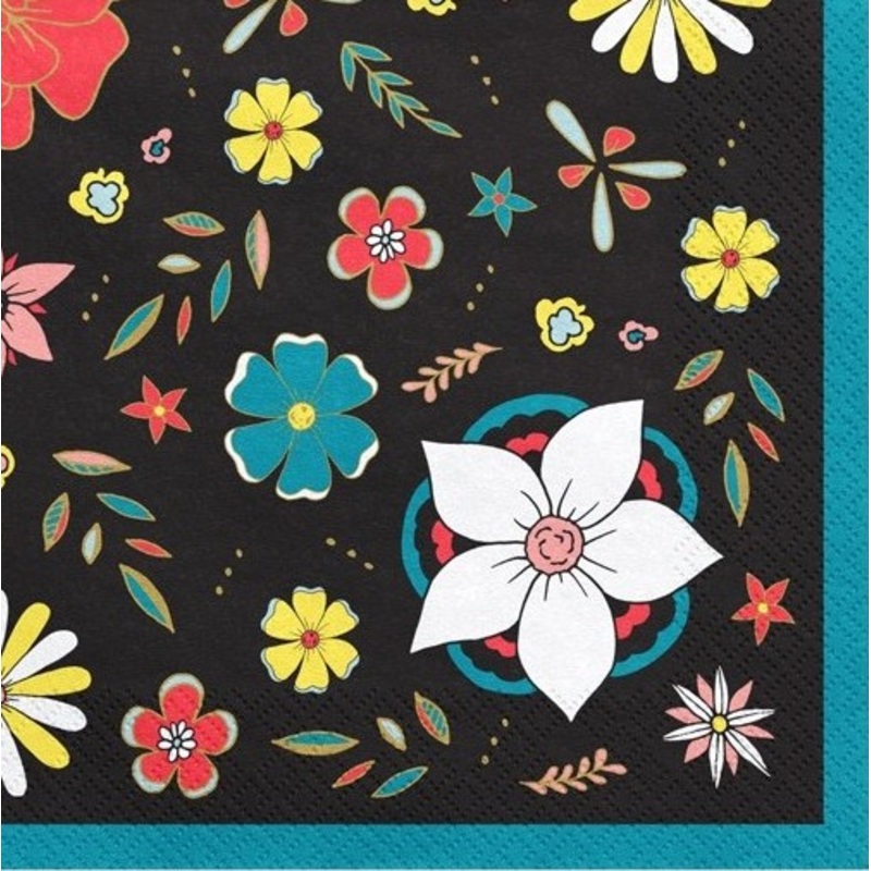 20 feast of the dead flowers napkins