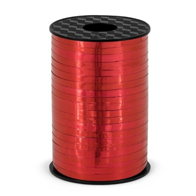 225m ribbon Hong Kong metallic red