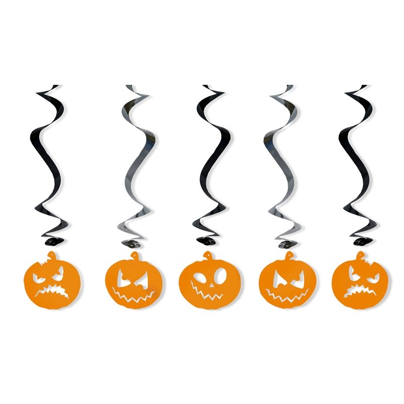 5 Crazy Pumpkin hangers 60cm