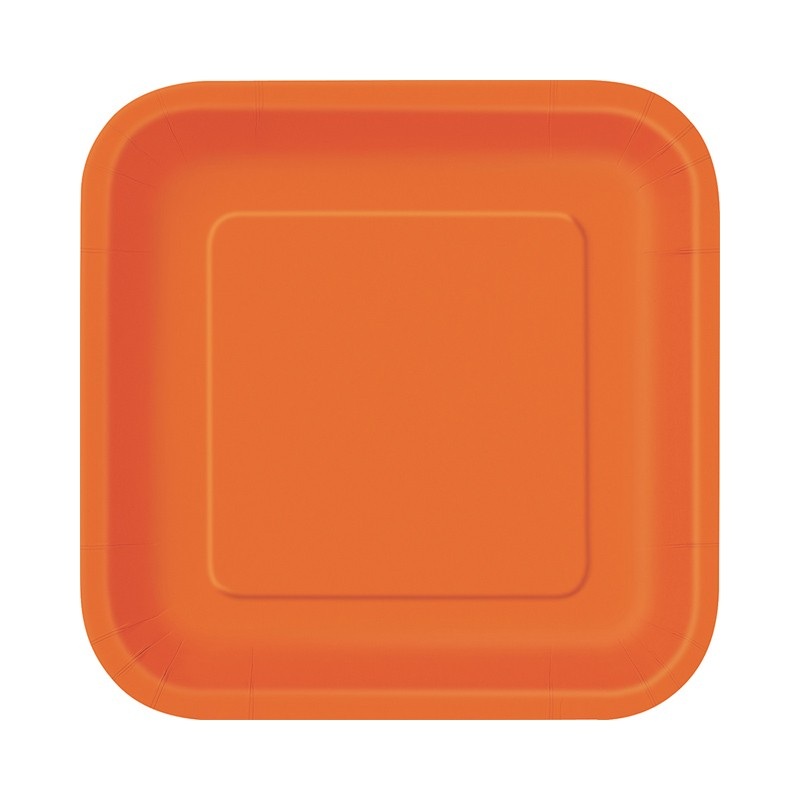 16 paper plates Vera orange 18cm
