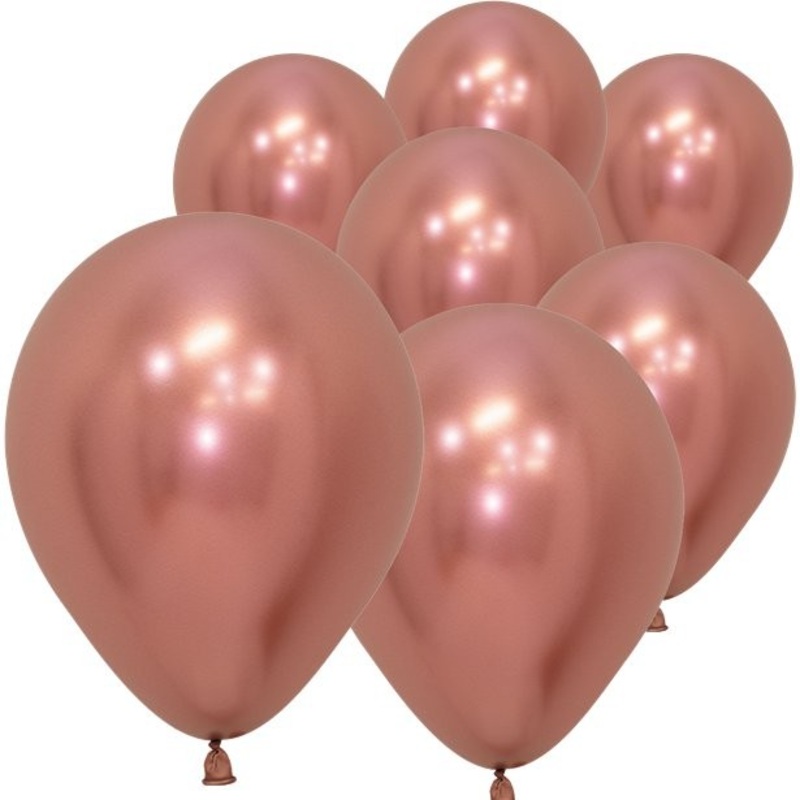 50 rose gold balloons Turin 13cm