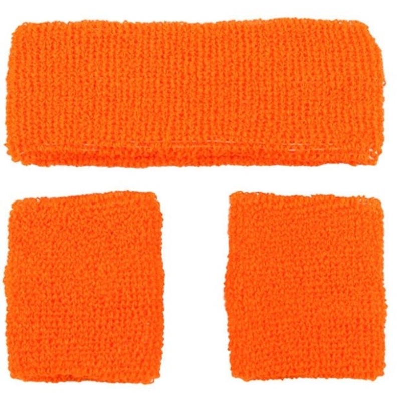 80’s Sweatbands & Wristbands – Orange