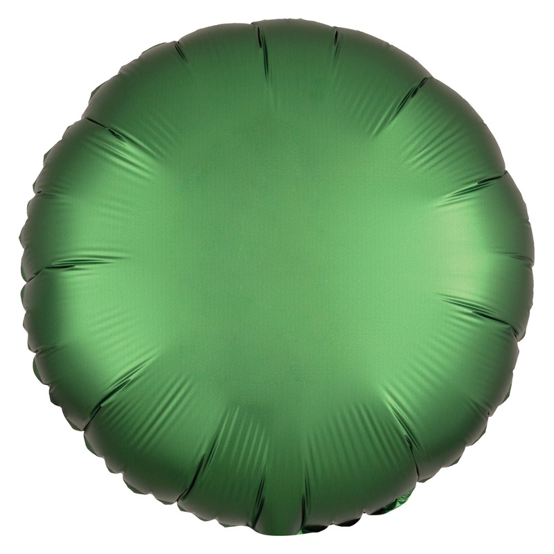 Satin Emerald Green Circle Foil Balloon – 15