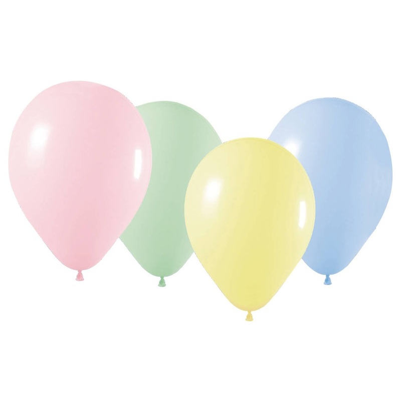 10 pastel balloons Marseille multicolored 23cm