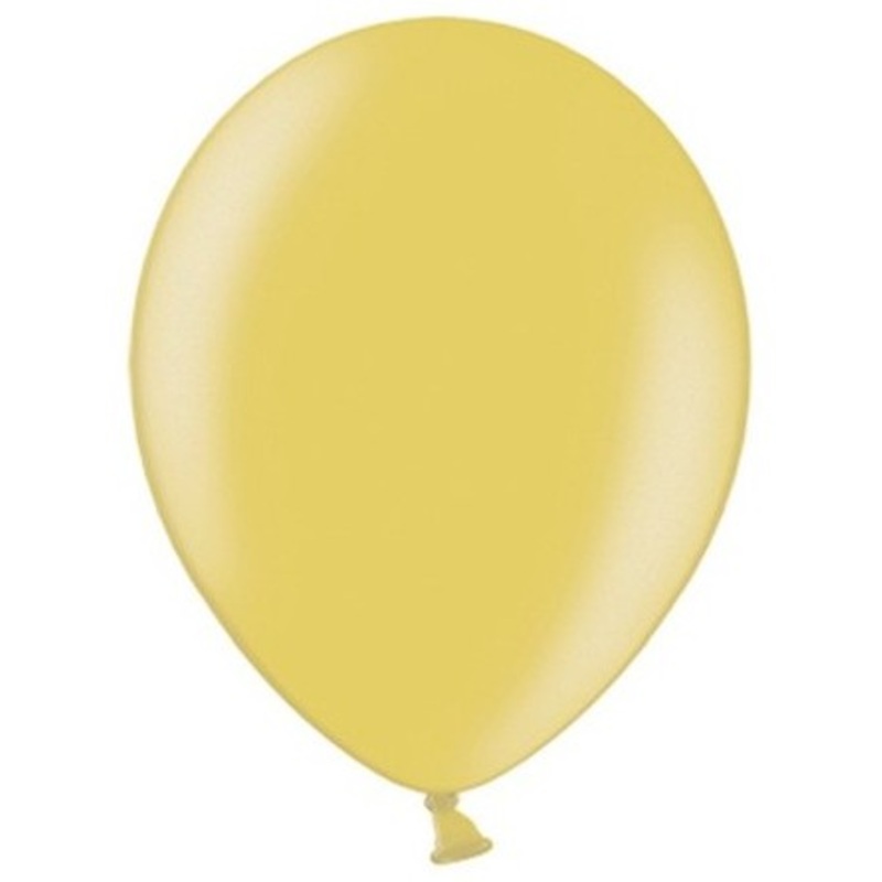 100 Celebration metallic balloons gold 25cm