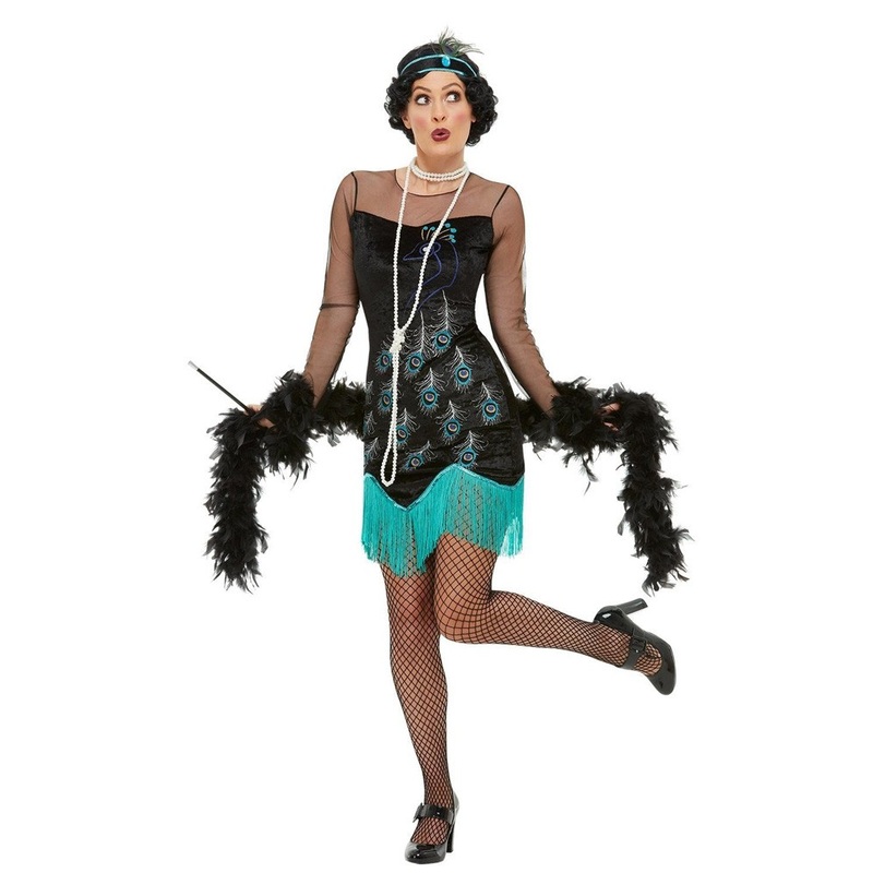1920’s peacock flapper costume S