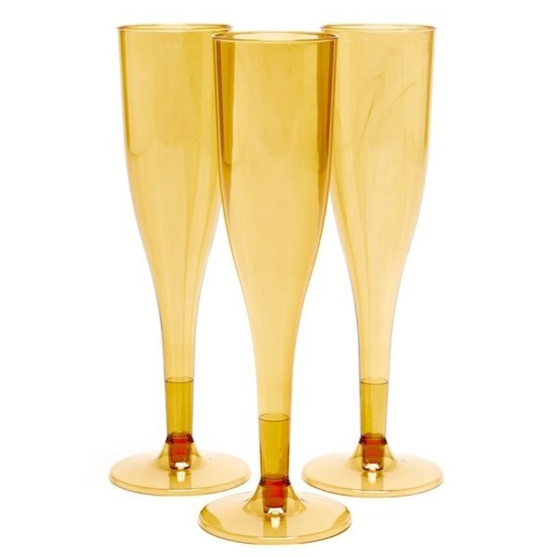 20 golden champagne glasses Basel 162ml