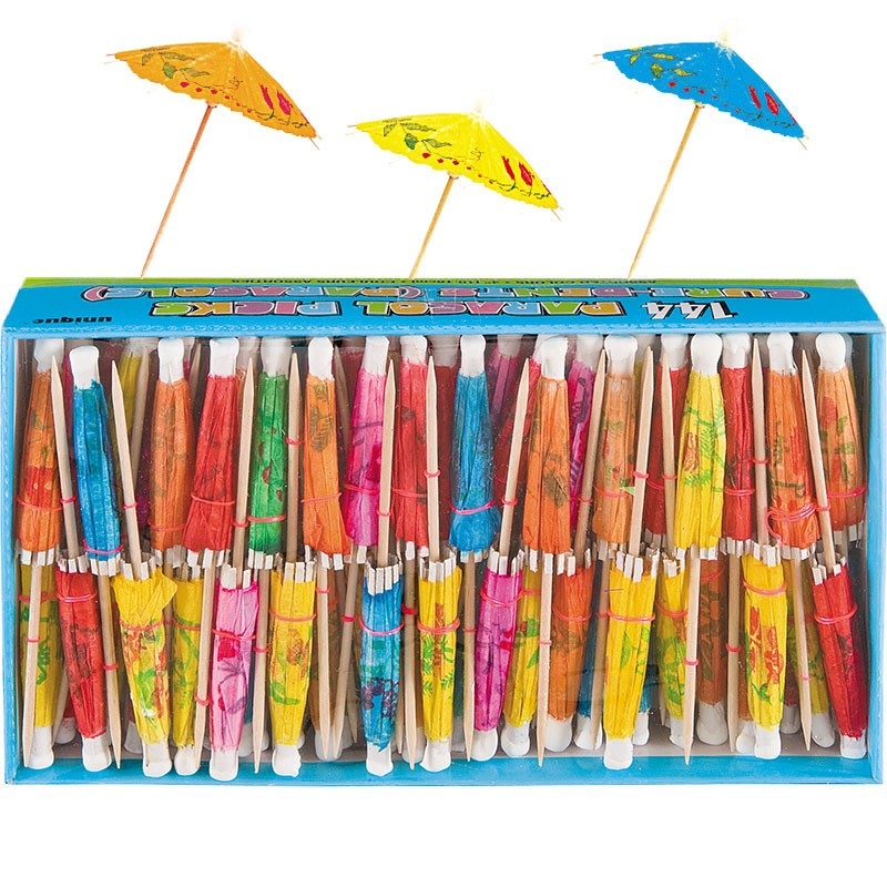 Colorful Hawaii Cocktail Umbrellas 144 pieces