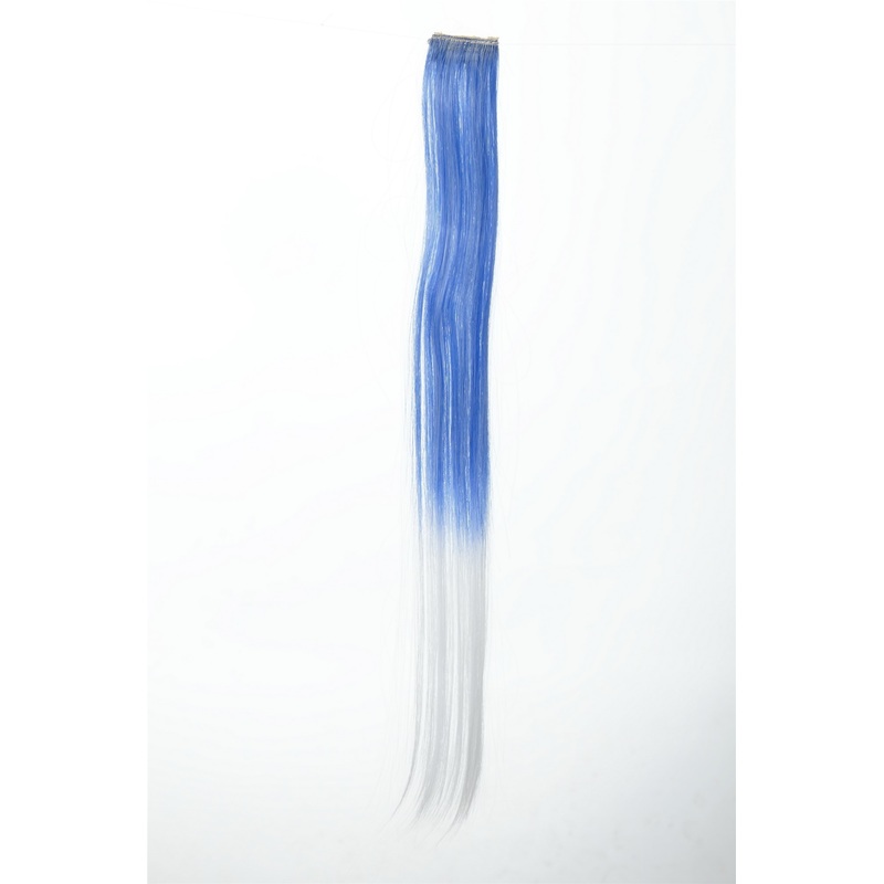 1 Clip-In Extension Strand Straight 45 cm Ombre Blue White YZF-P1S18P-T2512/1001