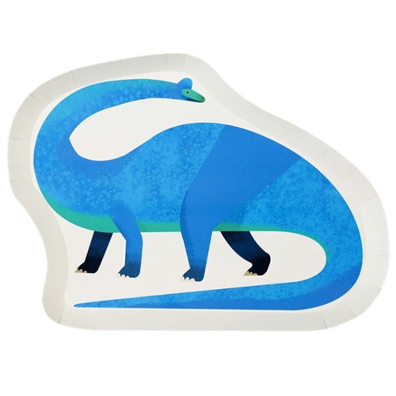 12 sustainable dinosaur paper plates 28 x 20cm