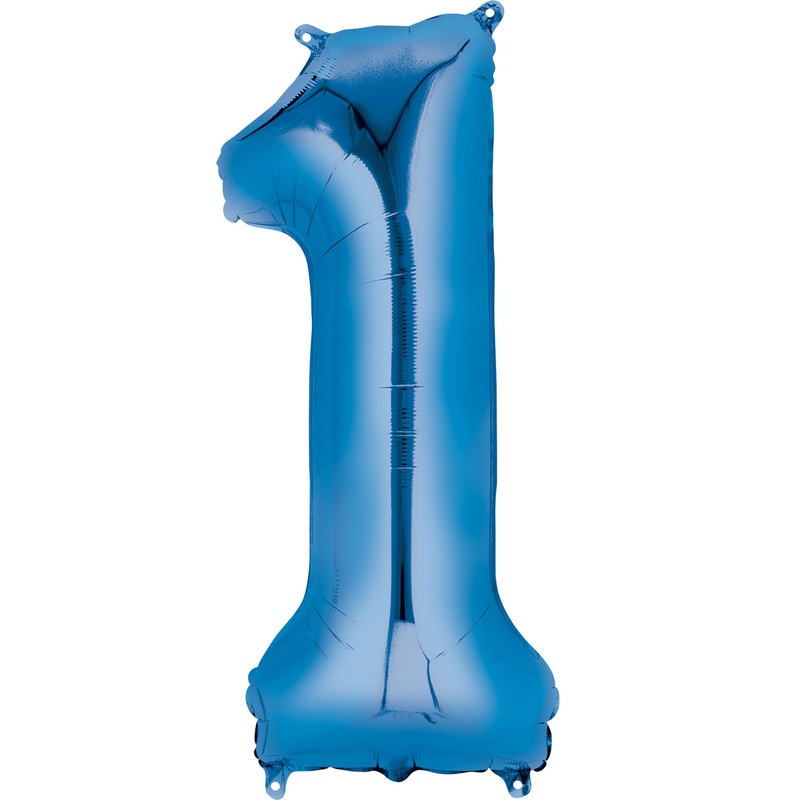 16” Number 1 Blue Air Fill Balloon