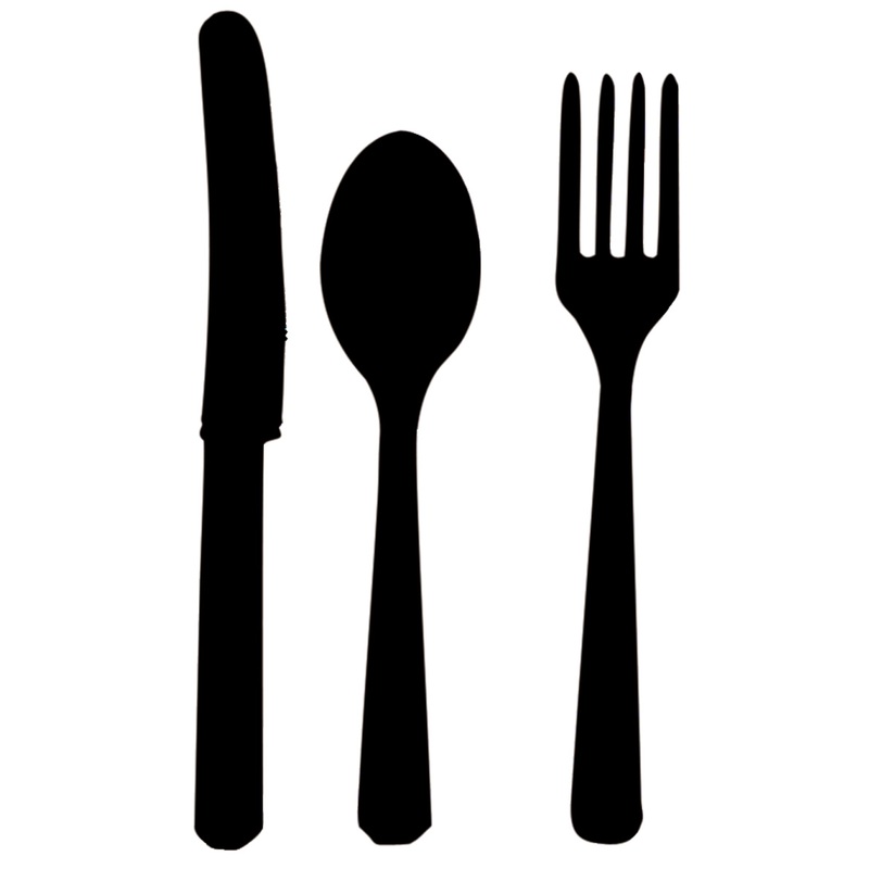 24 pcs. Party buffet cutlery set onyx black