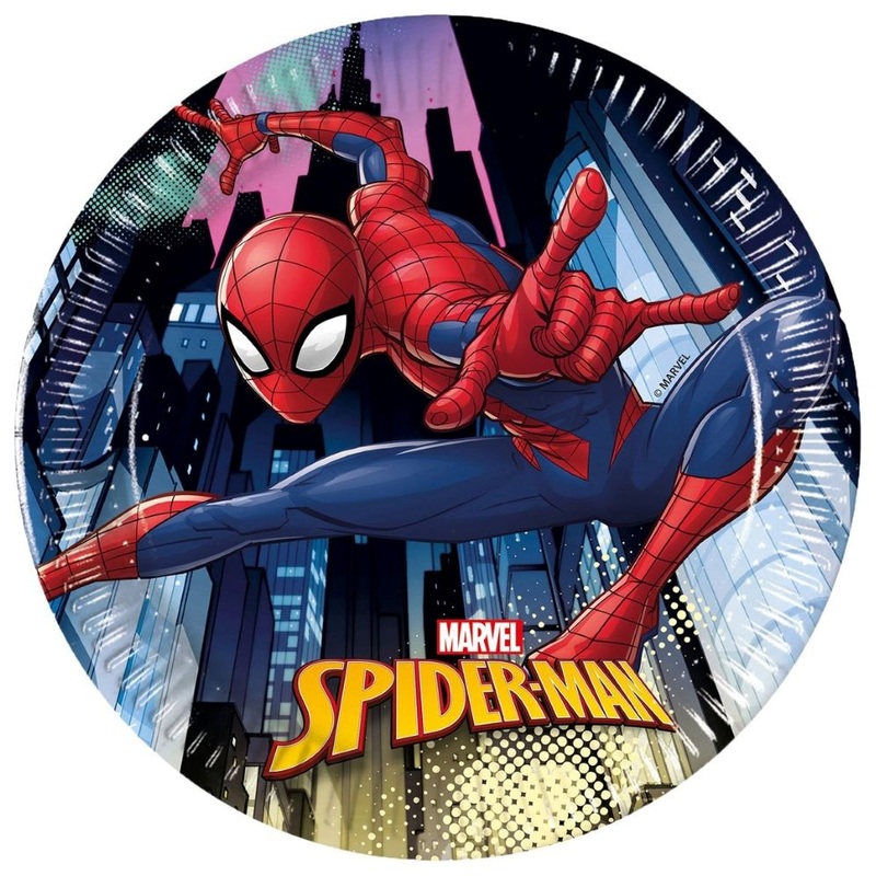 8 paper plates Spider-Man 20cm