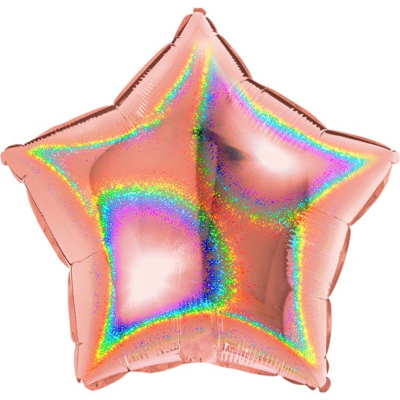 Rose gold star balloon Shine 45cm