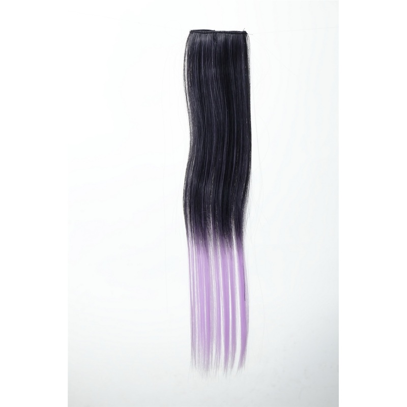 2 Clips Extension Strand Straight 45 cm Ombre Black Purple YZF-P2S18P-1BTTF2403A