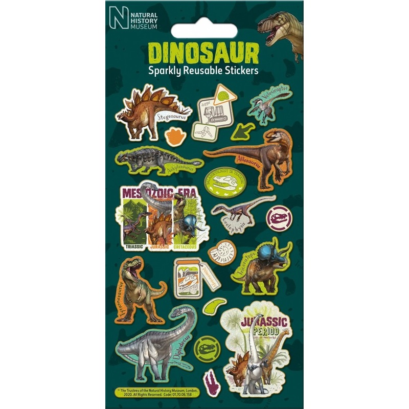 Sparkling dinosaur stickers