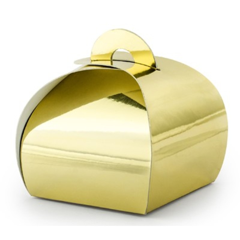 10 Gold Metallic Gift Boxes