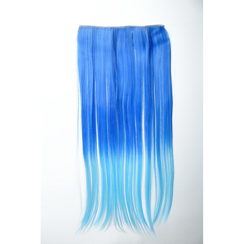 5 Clips Clip-In Extension Ombre 2 Hues of Blue YZF-3179P-TF2517TTF2513B