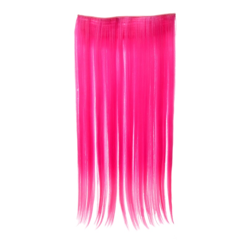 Hairpiece Extension wide 5 clips straight neon purple-neon pink mix YZF-3179-T1855TT2124