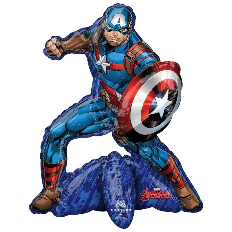 Captain America foil balloon standing