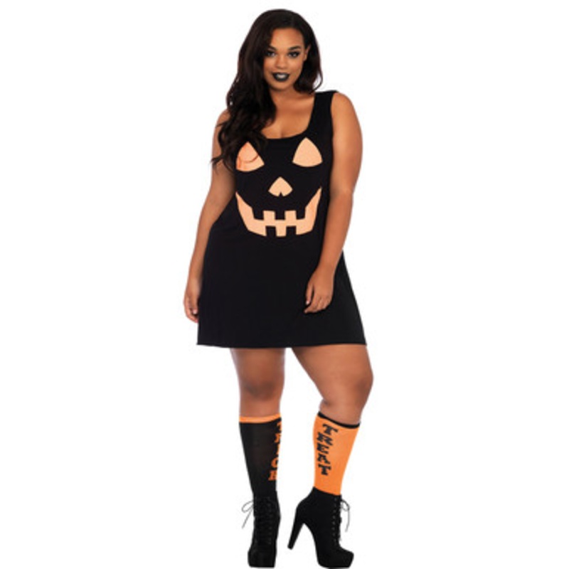 Pumpkin Jersey Plus Size Dress – Adult XX-Large
