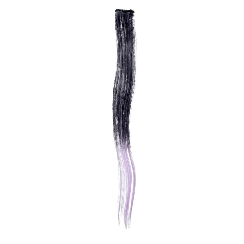 1 Clip-In Extension Strand Straight 45 cm Ombre Black Purple YZF-P1S18P-1BTTF2403A