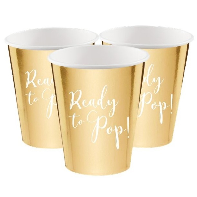 8 Ready to Pop paper cups 250ml