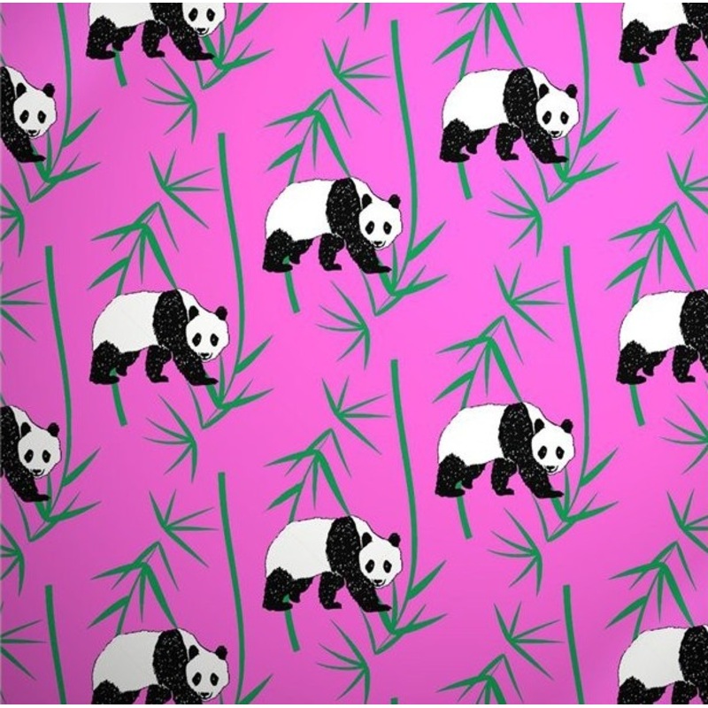 Eco panda wrapping paper