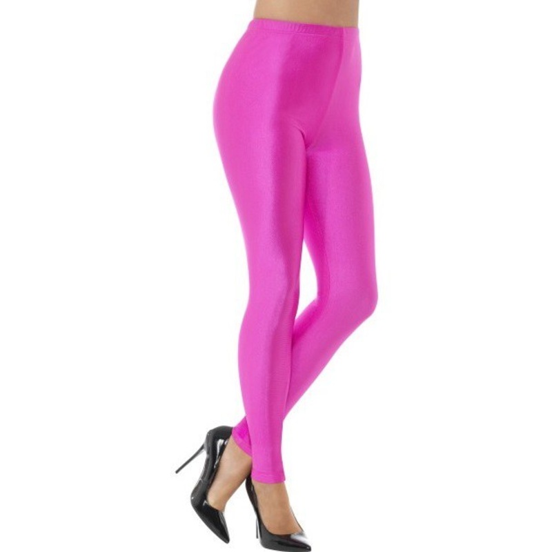 80’s Disco Spandex Leggings – Neon Pink