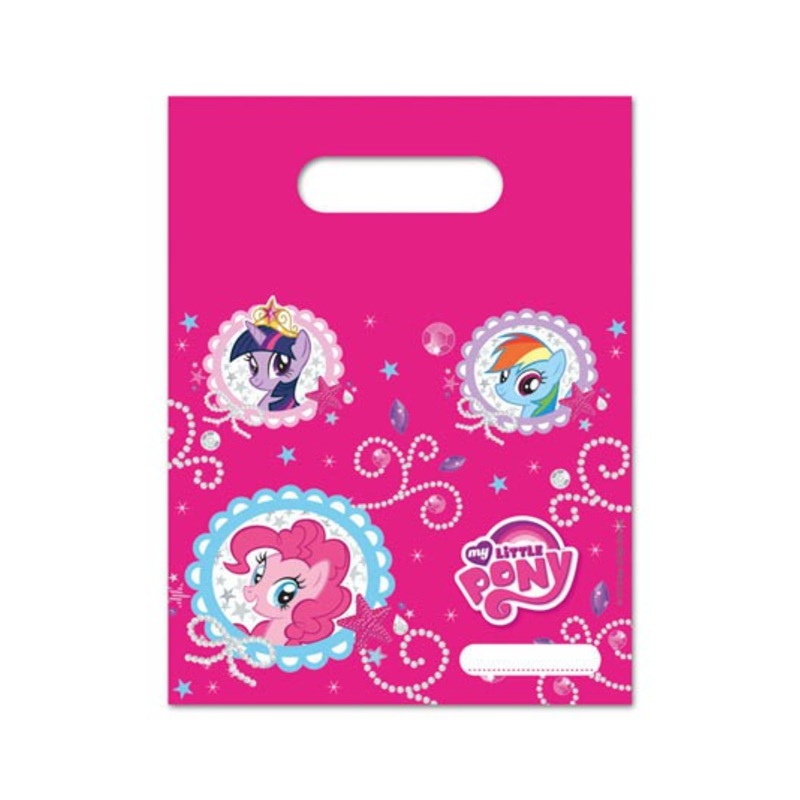 6 My Little Pony Sparkling cute gift bags 16.5x23cm