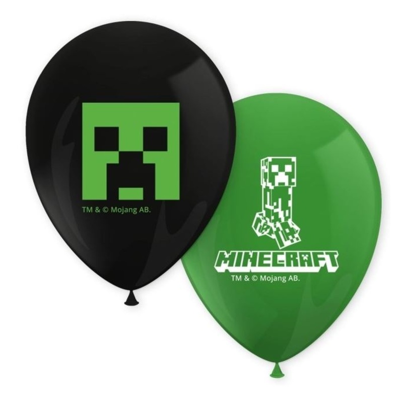 9” Minecraft Latex Balloons – 8 Pack