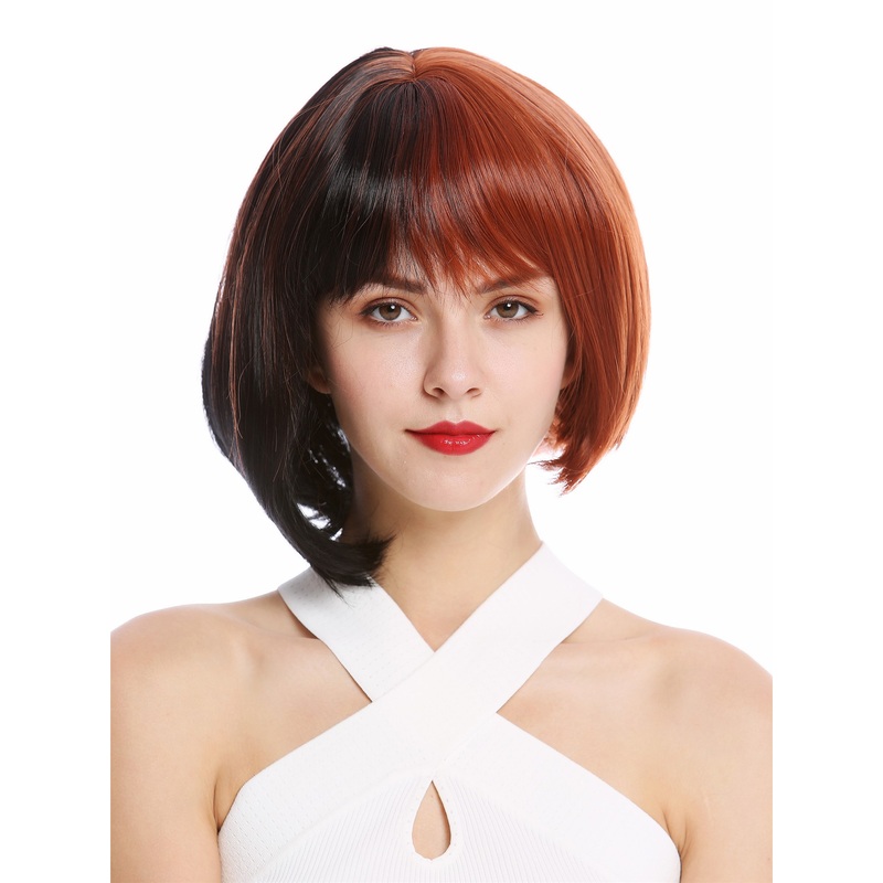 Lady Wig Bob Longbob voluminous split two halfs black red Ladybird GFW2289